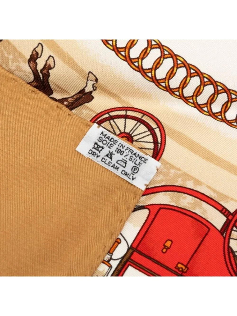 Hermes Carre 90 la Promenade de Longchamps Walk to Long Chien Scarf Beige White